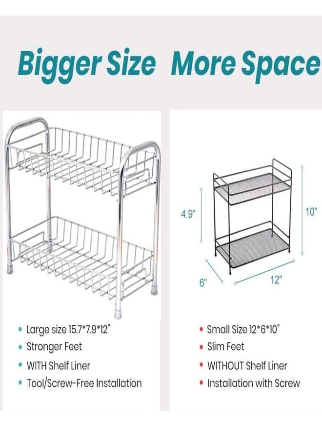 BIRDWING 2-Tier Portable Multipurpose Kitchen organizer | Kitchen Rack| Spice Organizer Standing Rack for Counter top | storage racks - Image 2